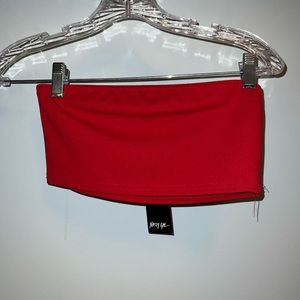 Two piece red skirt set